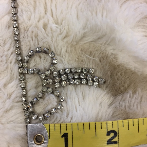 Vintage Rhinestone Bow Statement Necklace - Picture 7 of 7